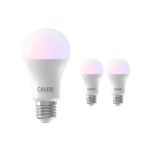 Confezione Multipack 3x Calex Smart Tuya Wifi E27 Pera 8.5W 806lm - 822-840 Regolabile Bianca | RGBW - Dimmerabile - Sostitutiva 60W