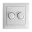 EcoDim Pulsante dimmer DUO Busch-Jaeger Balance SI incl. Piastra Di Copertura